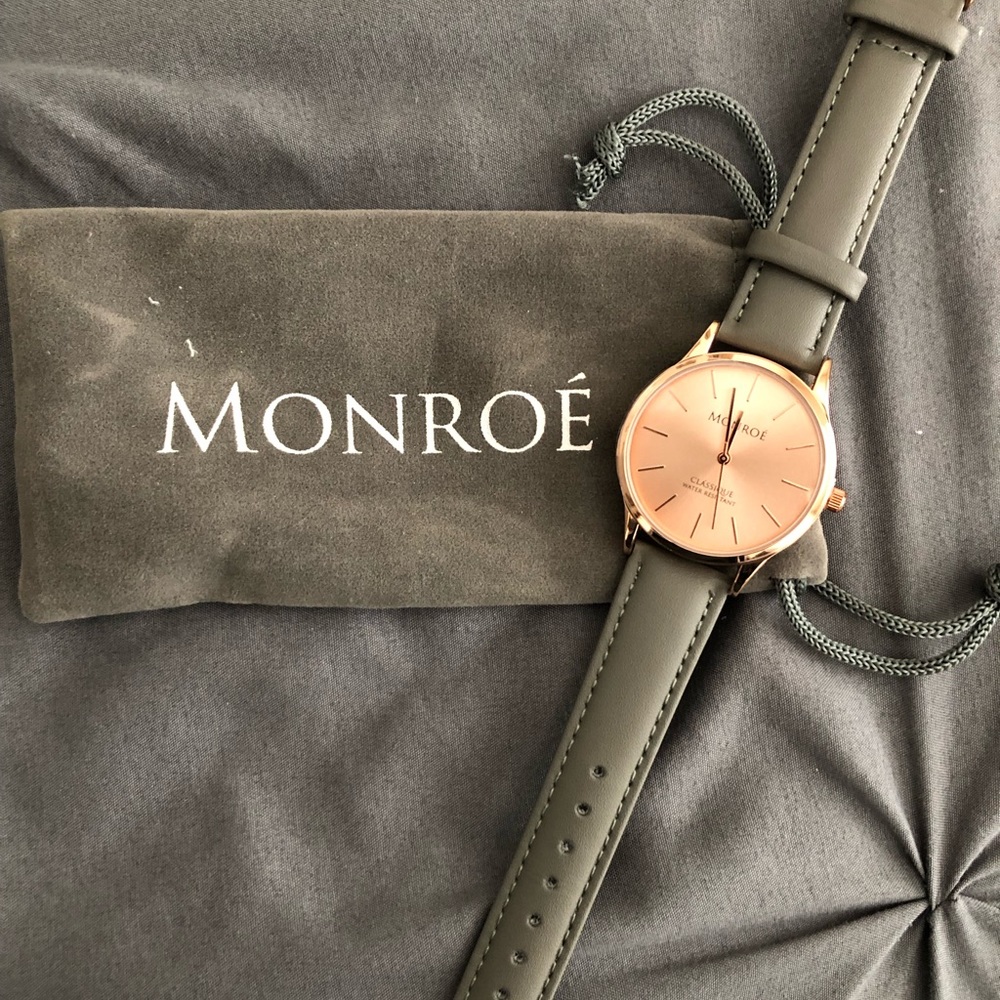 MONROÉ Watch - Charcoal Leather